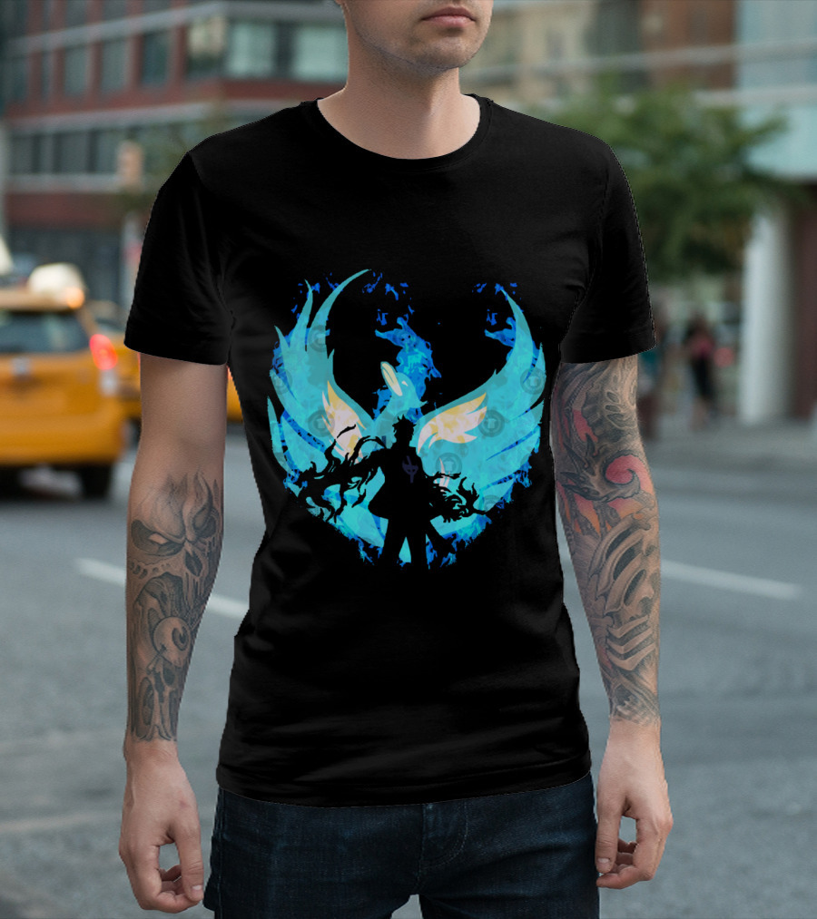 Marco The Phoenix Blue Flame Mastery Guardian Transformation T-Shirt
