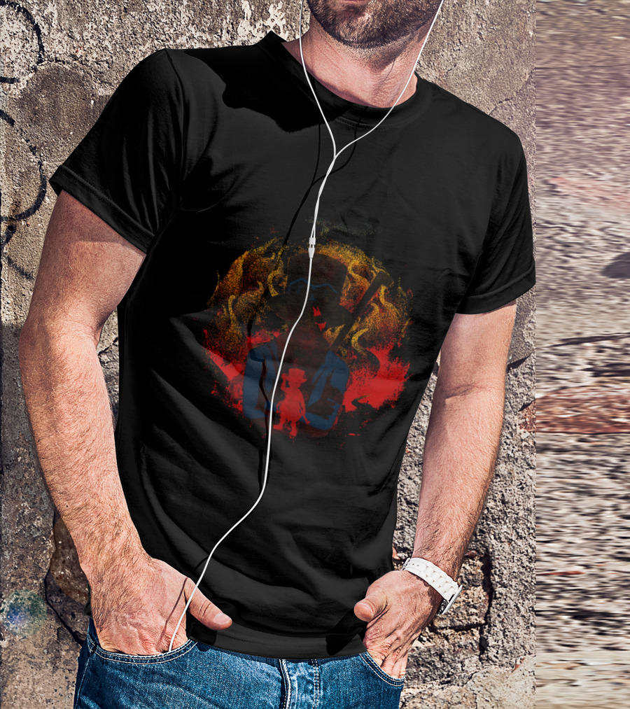 Mera Mera Fruit Flames Sabo Silhouette Fusion T-Shirt
