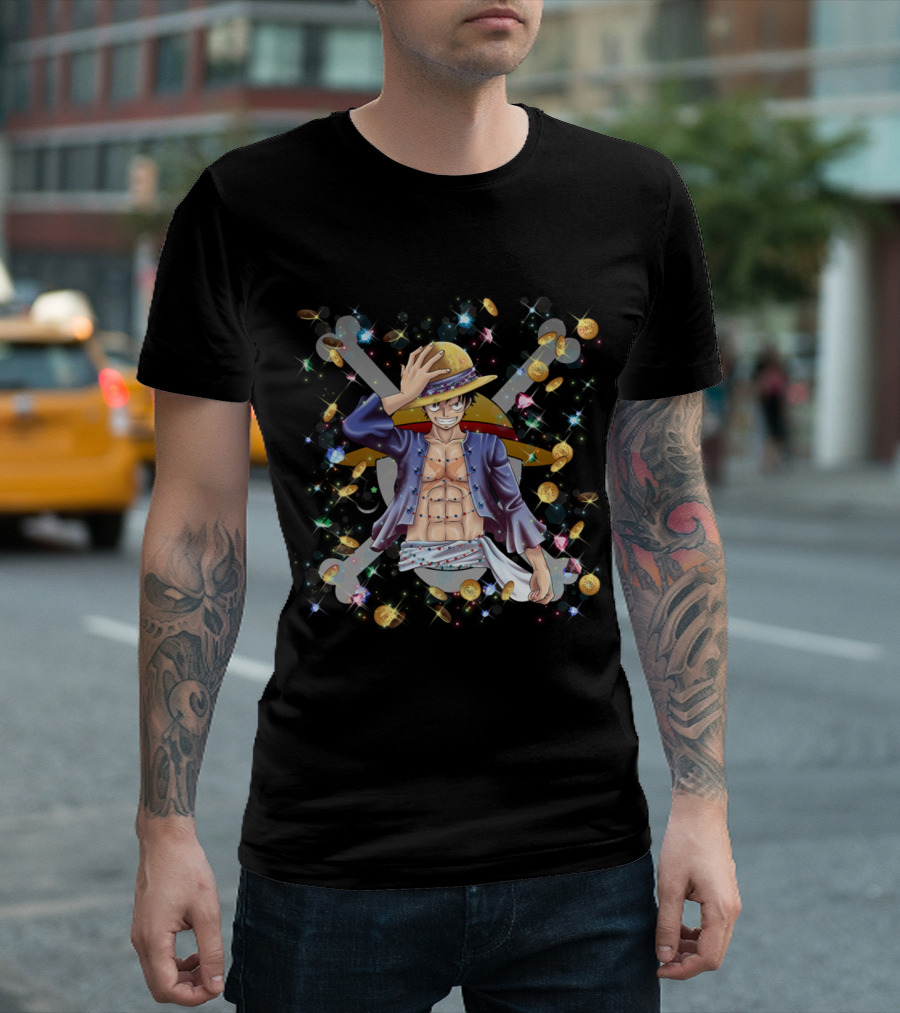 Iwara No Luffy Pirate King Sparkling Treasure Adventure T-Shirt