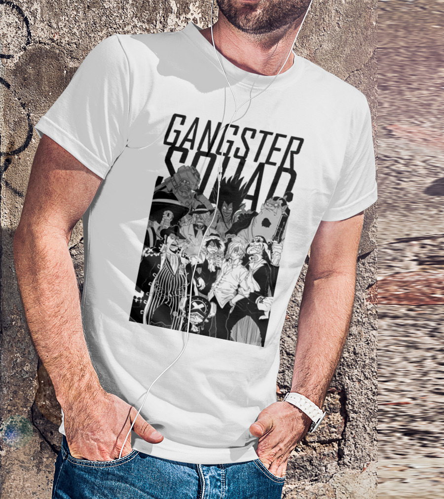 Gangster Squad One Piece Anime Characters Collaboration T-Shirt