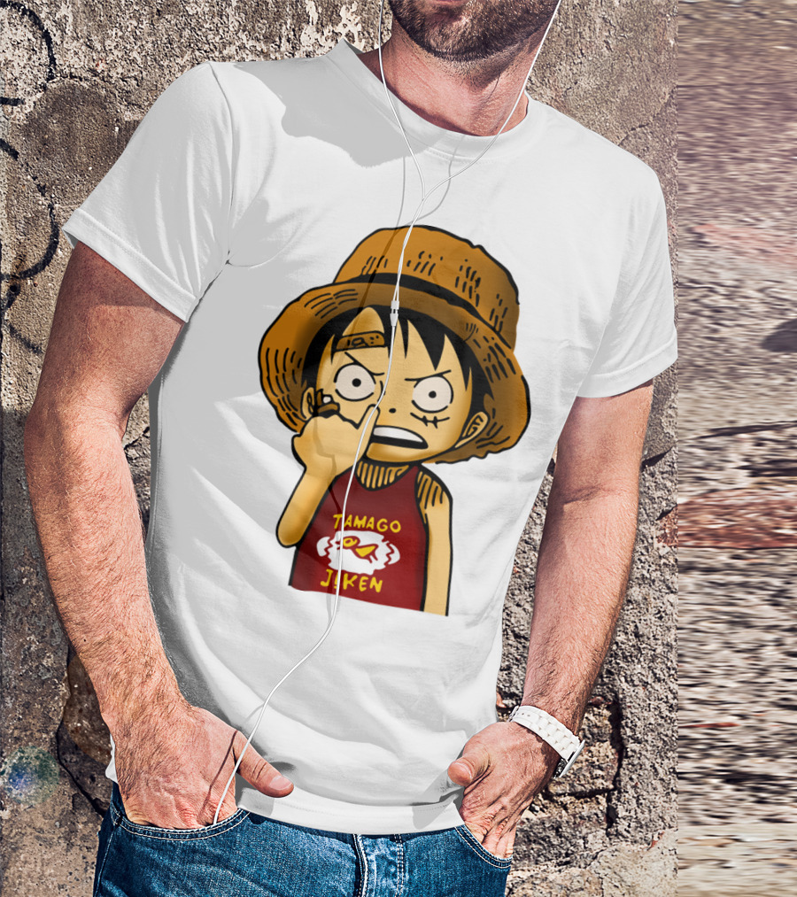 Luffy Childhood Tamago Jiken Iconic Straw Hat Young Luffy T-Shirt