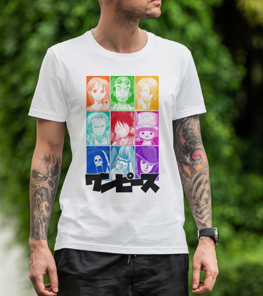One Piece Of A Team Nine Characters Collage T-Shirt
