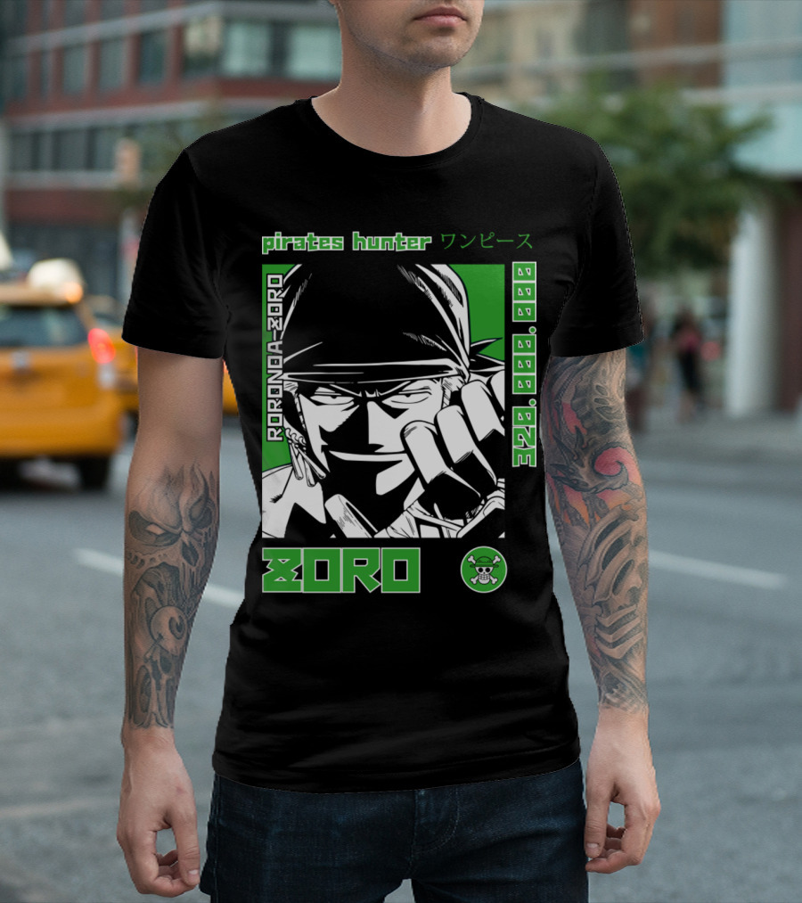 Pirates Hunter Roronoa Zoro 320000000 One Piece Zoro T-Shirt