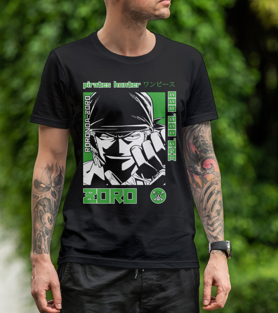 Pirates Hunter Roronoa Zoro 320000000 One Piece Zoro T-Shirt