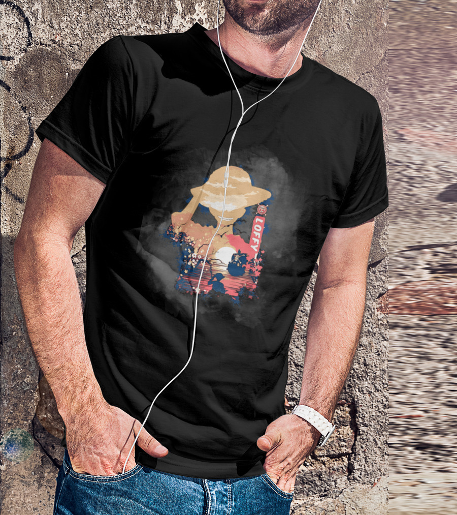 Monkey D Luffy Adventure With King Of The Pirates Story One Piece Sunset Scene T-Shirt