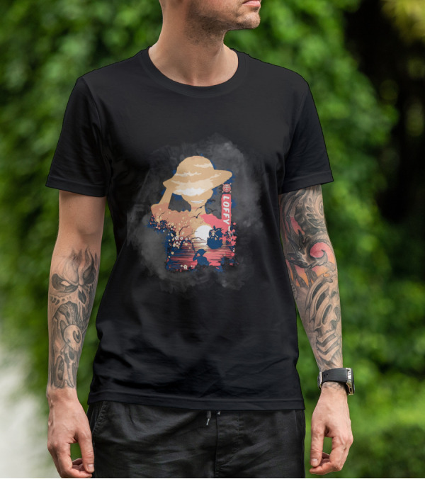 Monkey D Luffy Adventure With King Of The Pirates Story One Piece Sunset Scene T-Shirt