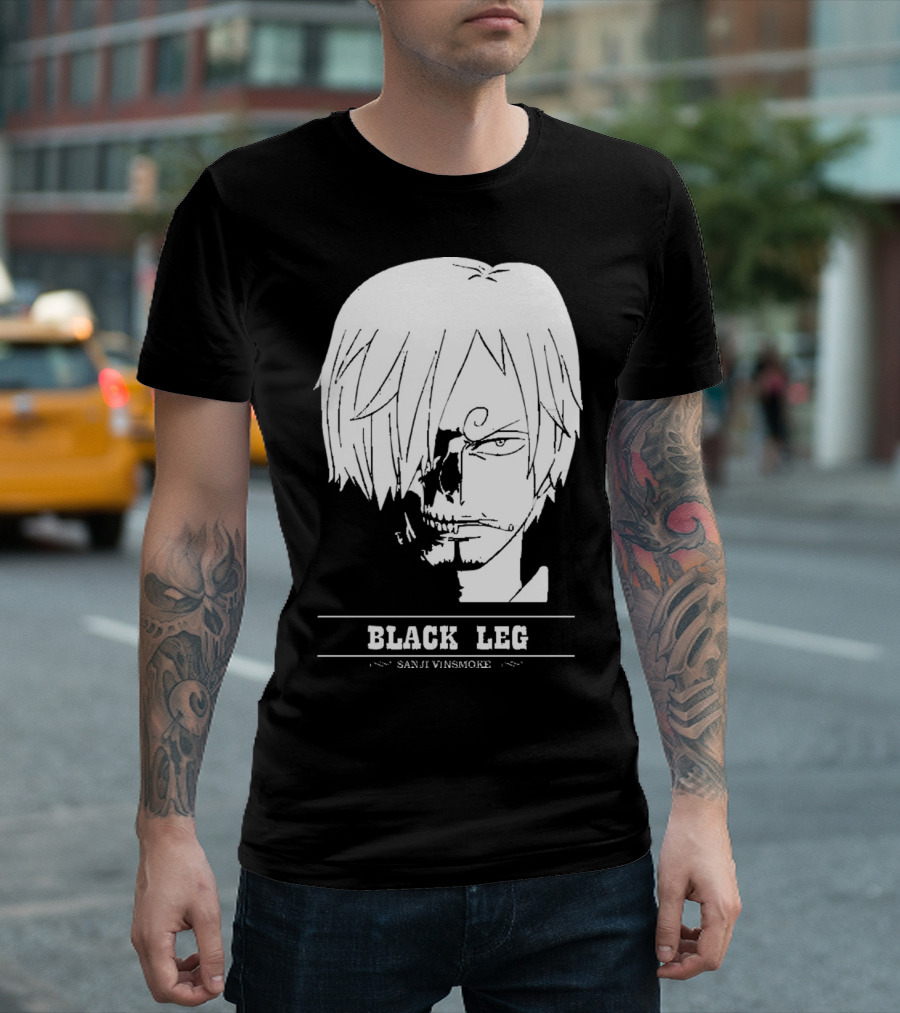 Sanji Vinsmoke Black Leg Anime Character Sketch T-Shirt