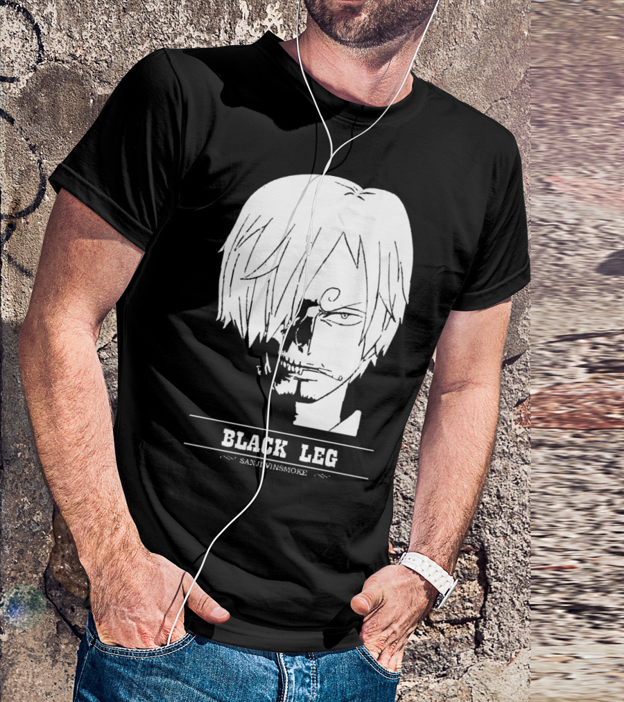 Sanji Vinsmoke Black Leg Anime Character Sketch T-Shirt