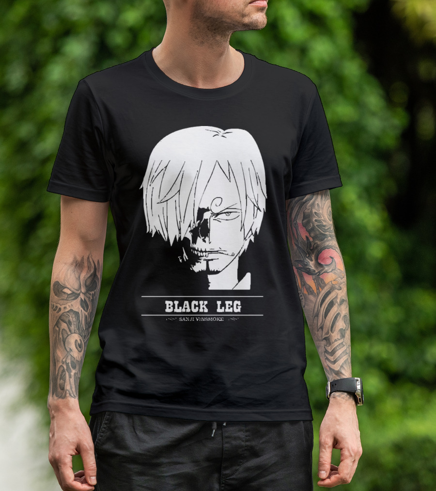 Sanji Vinsmoke Black Leg Anime Character Sketch T-Shirt