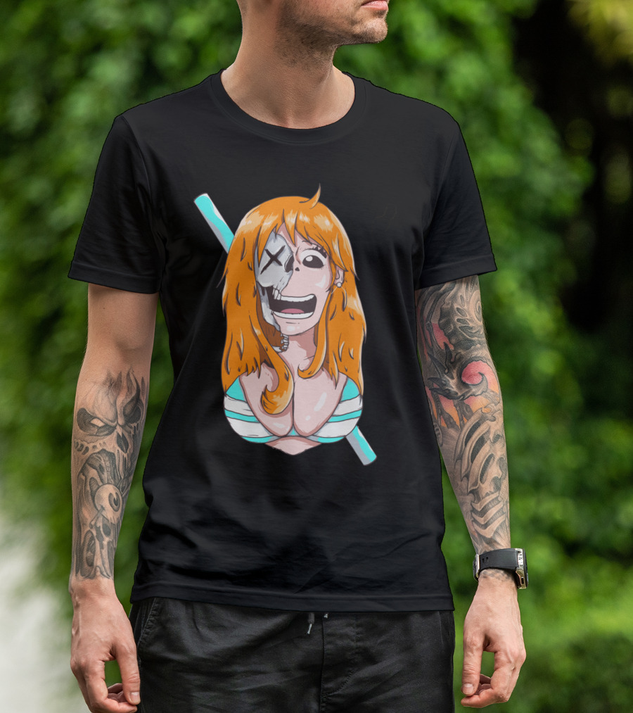 Skally Nami One Piece Skeleton Crossover T-Shirt