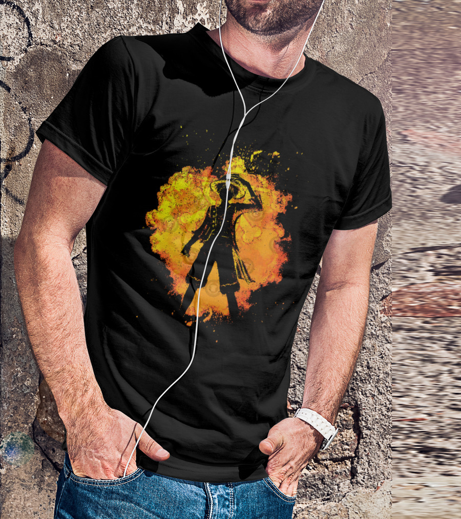 Soul Of The Pirate Luffy Fire Silhouette Anime T-Shirt