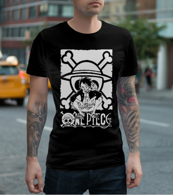 One Piece Straw Hat Luffy Crossbones T-Shirt