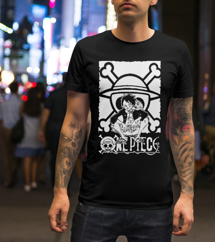 One Piece Straw Hat Luffy Crossbones T-Shirt