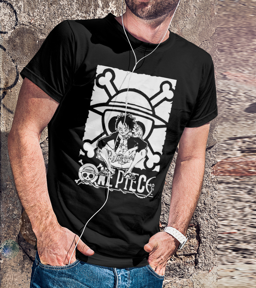 One Piece Straw Hat Luffy Crossbones T-Shirt