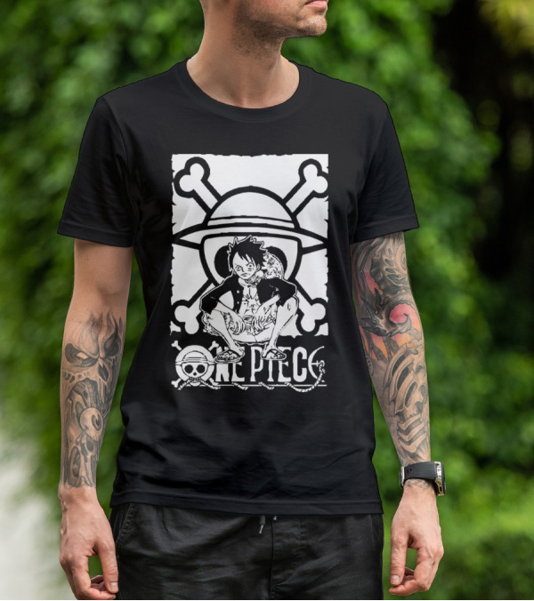 One Piece Straw Hat Luffy Crossbones T-Shirt