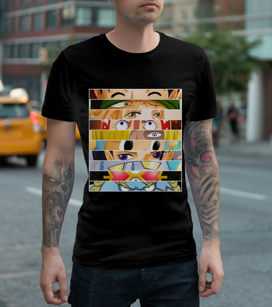 Strawhat Pirate Crew Eyes Zoro Nami Usopp Sanji Franky One Piece T-Shirt