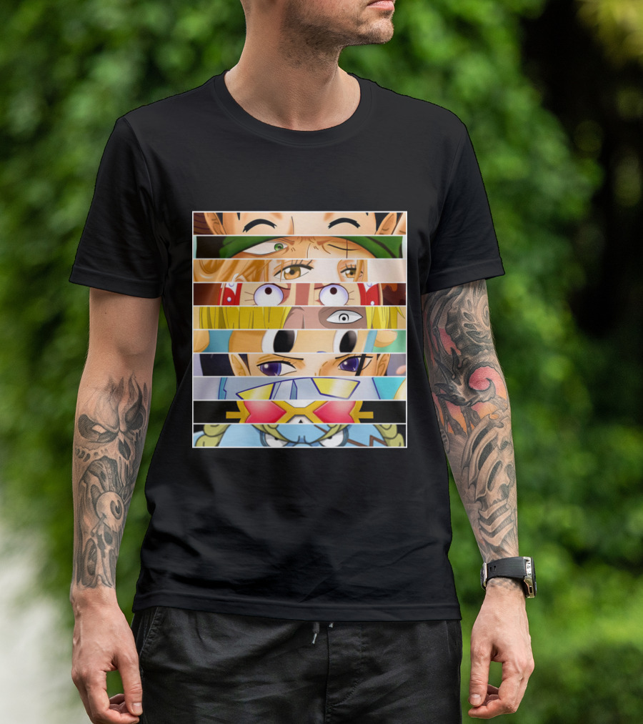 Strawhat Pirate Crew Eyes Zoro Nami Usopp Sanji Franky One Piece T-Shirt