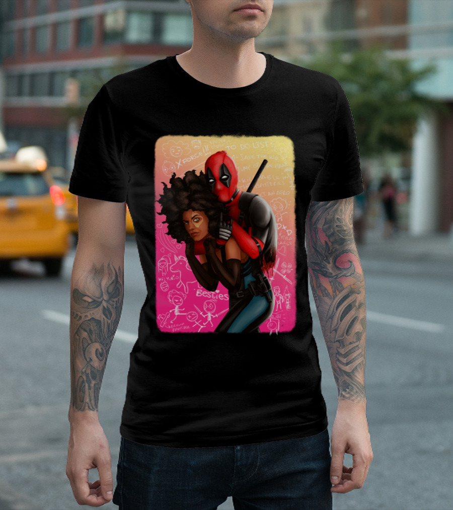 Deadpool and Domino Besties X-Force To Do List T-Shirt