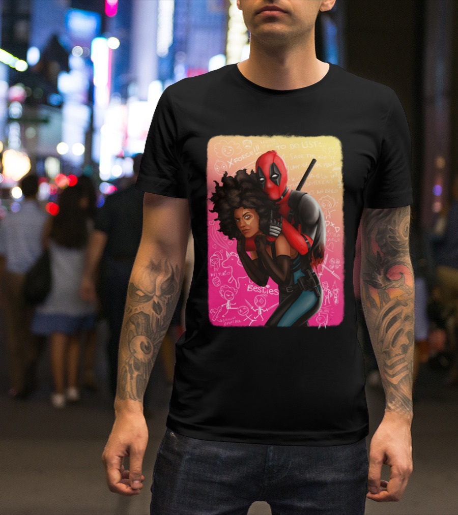 Deadpool And Domino Besties X-Force To Do List T-Shirt