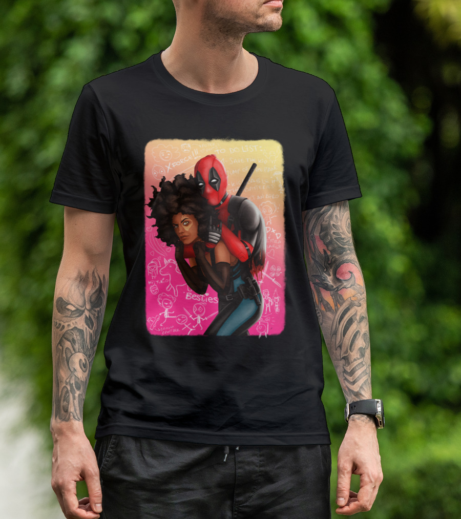 Deadpool And Domino Besties X-Force To Do List T-Shirt