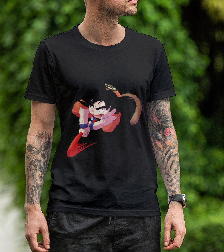 Aerial Attack Goku Dragon Ball Kid Flying Nimbus Power T-Shirt