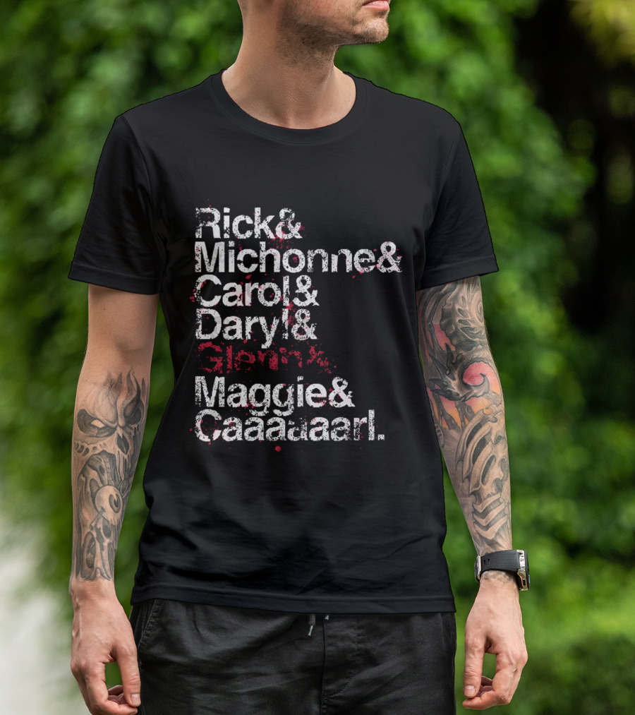 Rick And Michonne And Carol And Daryl And Maggie And Caaaaarl Spoiler Version T-Shirt