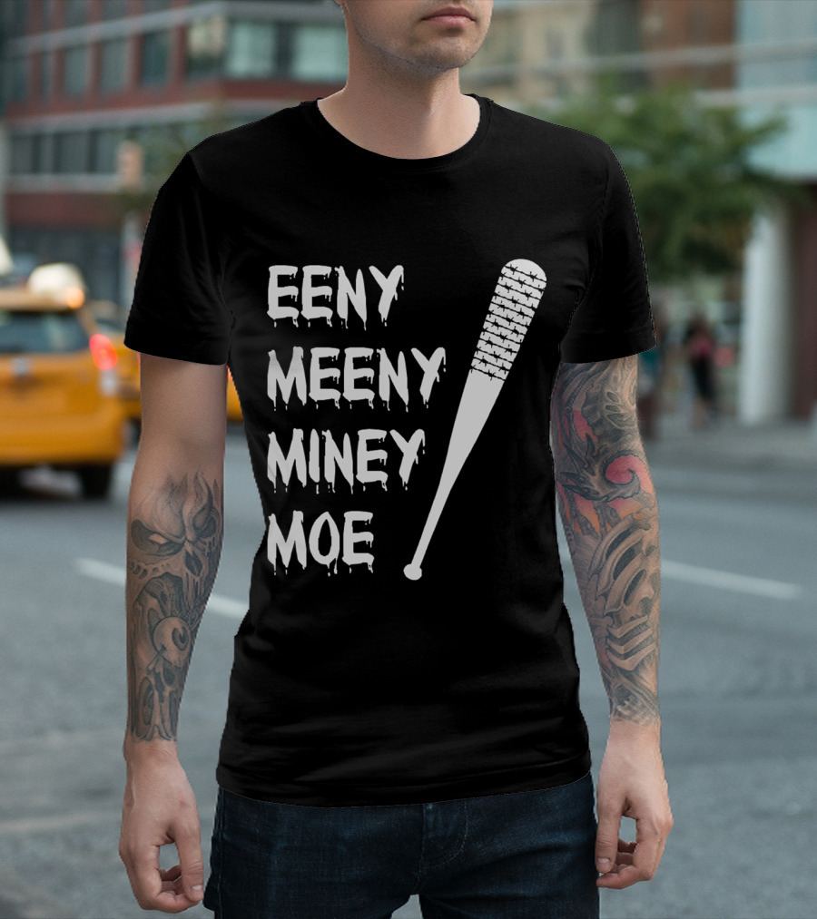 Walking Dead Negan Eeny Meeny Miney Moe Barbed Wire Bat T-Shirt