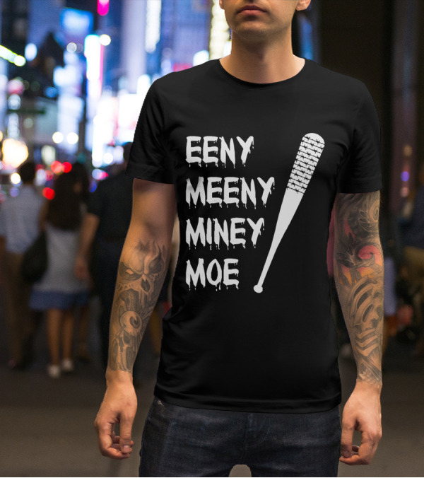 Walking Dead Negan Eeny Meeny Miney Moe Barbed Wire Bat T-Shirt
