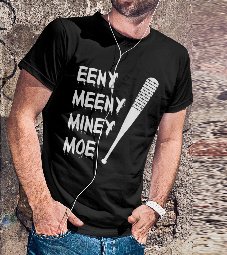 Walking Dead Negan Eeny Meeny Miney Moe Barbed Wire Bat T-Shirt