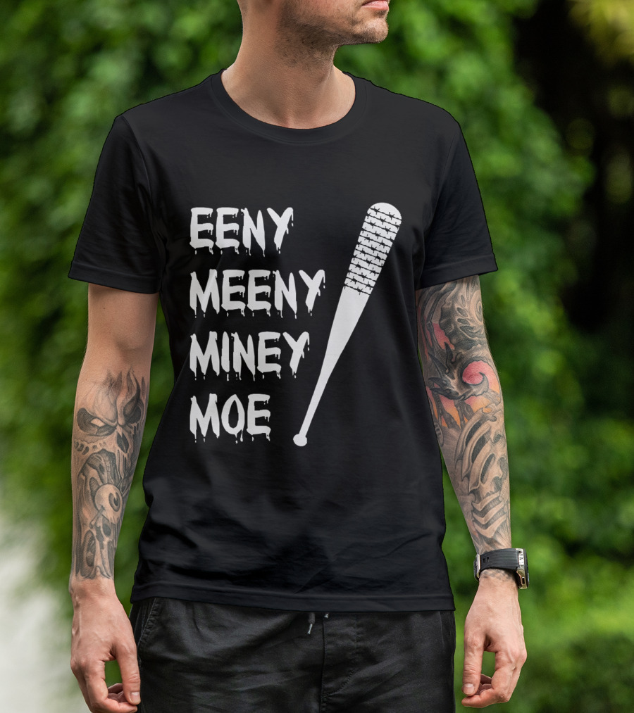 Walking Dead Negan Eeny Meeny Miney Moe Barbed Wire Bat T-Shirt