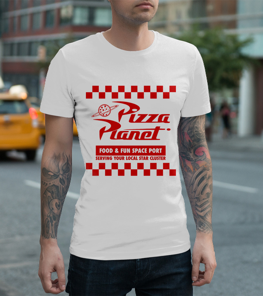 Pizza Planet Disney Pixar Food and Fun Space Port Serving Your Local Star Cluster T-Shirt