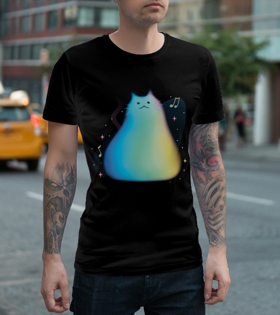 Pixar Soul Cat Musical Purpose with Colorful Notes T-Shirt