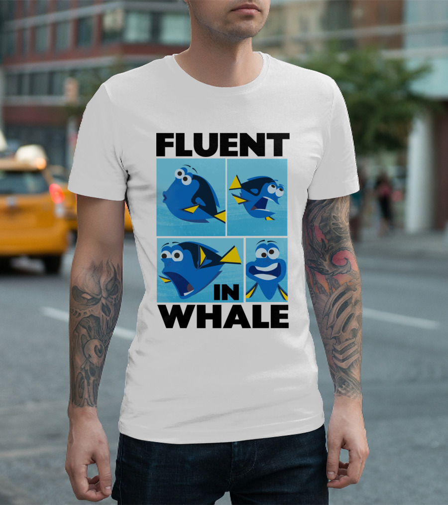 Fluent in Whale Bilingual Dory Ocean Humor T-Shirt