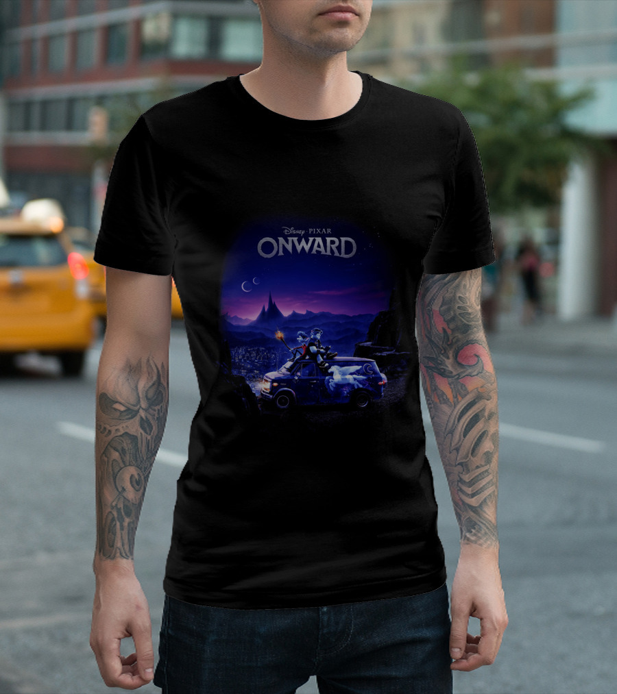Disney Pixar Onward Ian And Barley Road Trip Scene T-Shirt