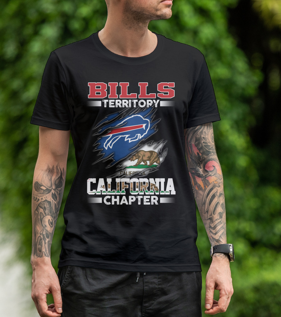 BILLS Territory California Chapter Buffalo Logo Bear Flag T-Shirt