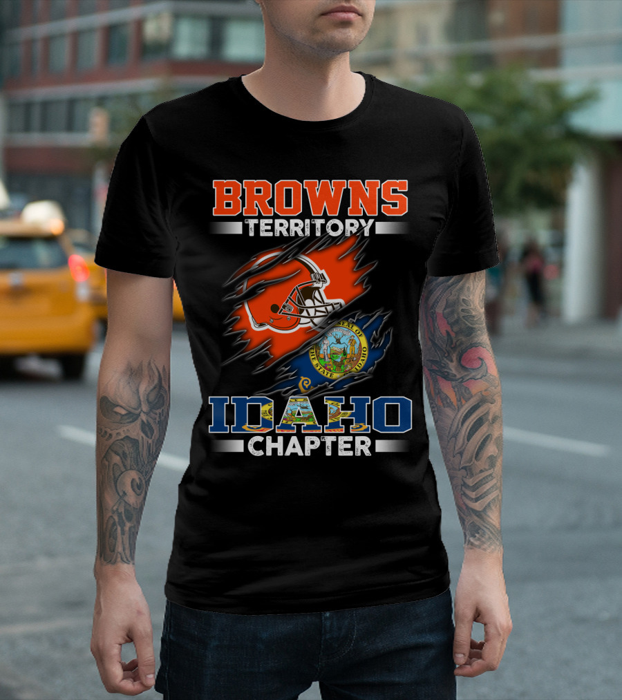 BROWNS Territory Idaho Chapter State Seal Helmet T-Shirt