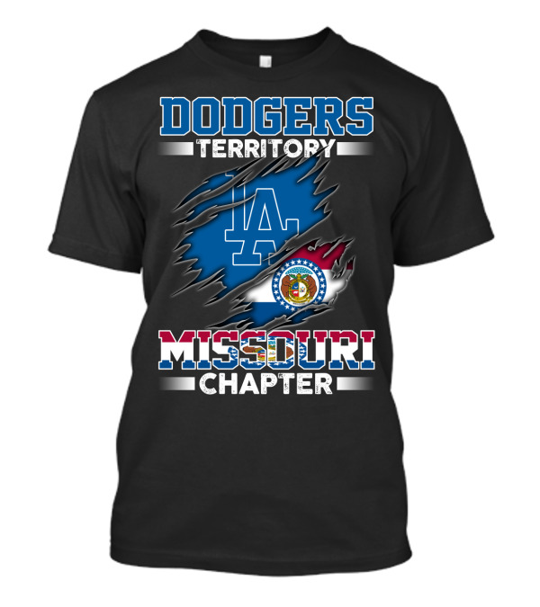 Dodgers Territory Missouri Chapter LA Missouri Flag T-Shirt