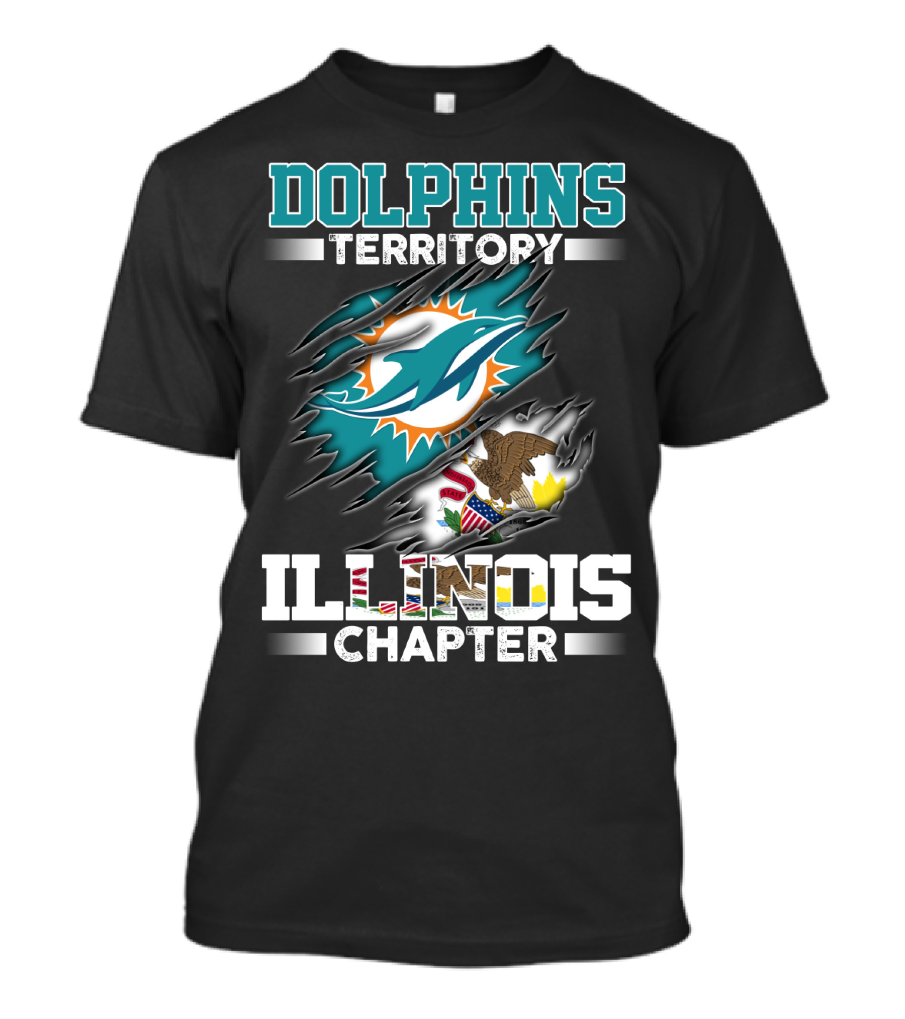 DOLPHINS TERRITORY ILLINOIS CHAPTER T-Shirt