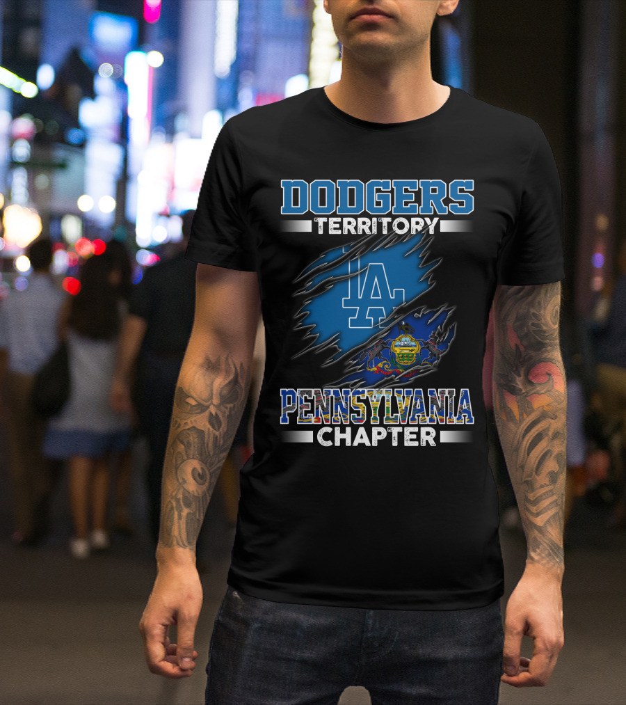 Dodgers Territory LA Logo Pennsylvania Chapter T-Shirt