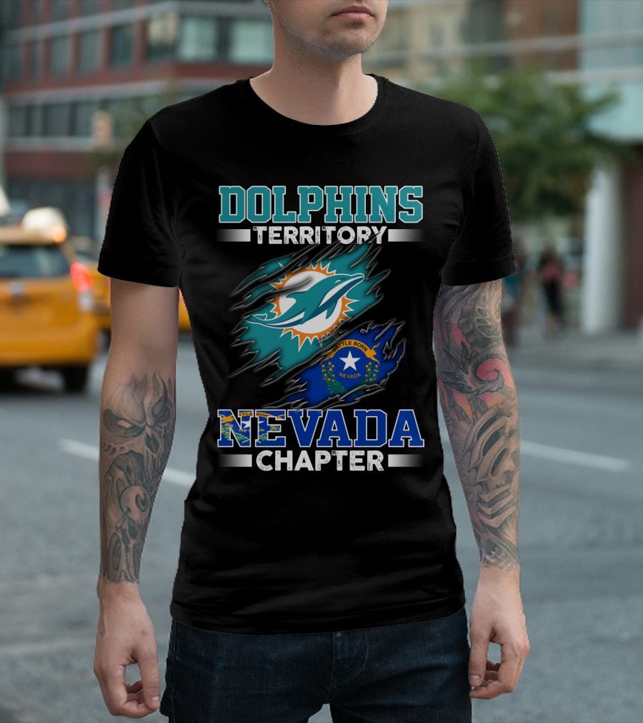 DOLPHINS TERRITORY NEVADA CHAPTER BATTLE BORN T-Shirt