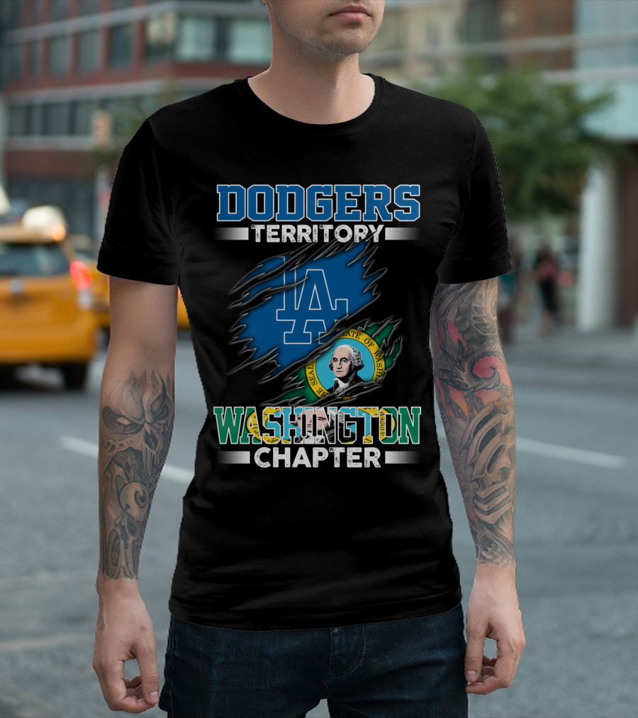 DODGERS TERRITORY LA WASHINGTON CHAPTER STATE SEAL T-Shirt