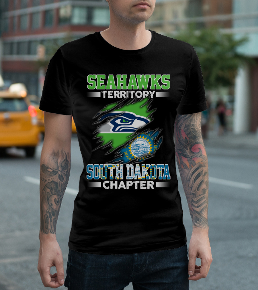 Seahawks Territory South Dakota Chapter Flag T-Shirt