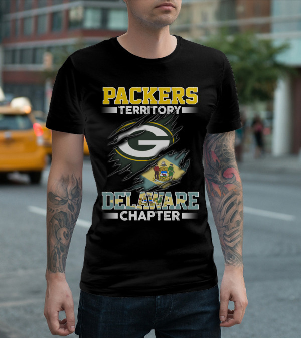 PACKERS TERRITORY G LOGO DELAWARE CHAPTER FLAG T-Shirt