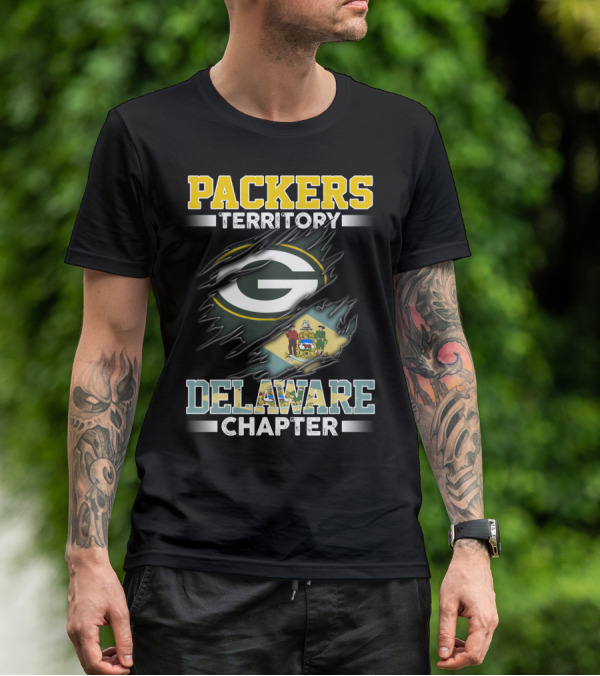 PACKERS TERRITORY G LOGO DELAWARE CHAPTER FLAG T-Shirt