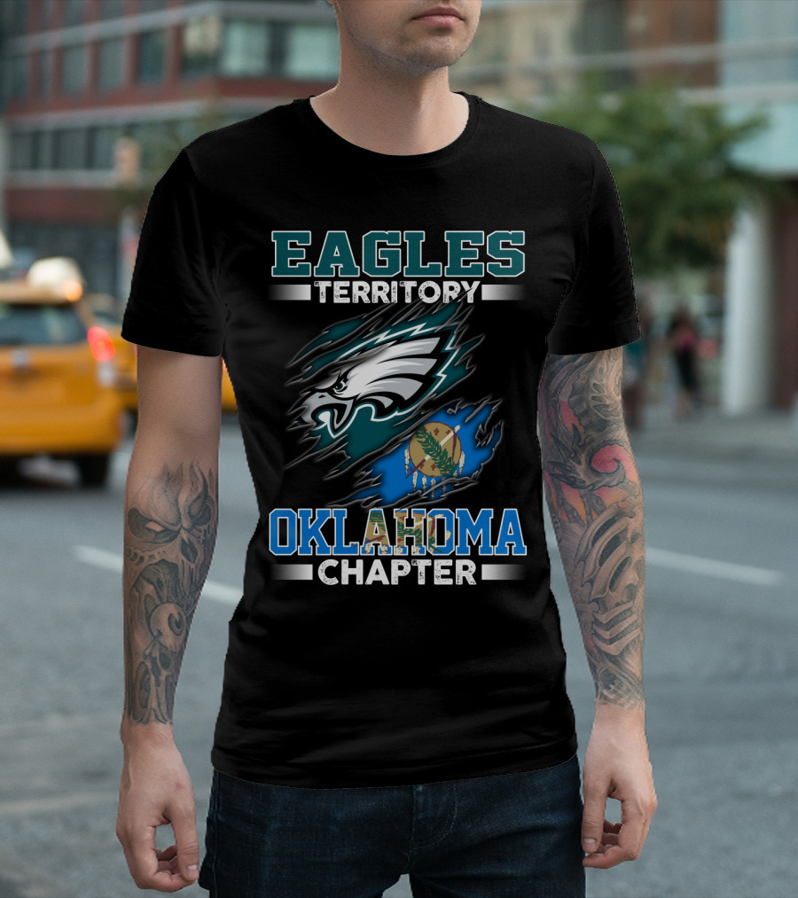 Eagles Territory Oklahoma Chapter Logo Flag Style T-Shirt