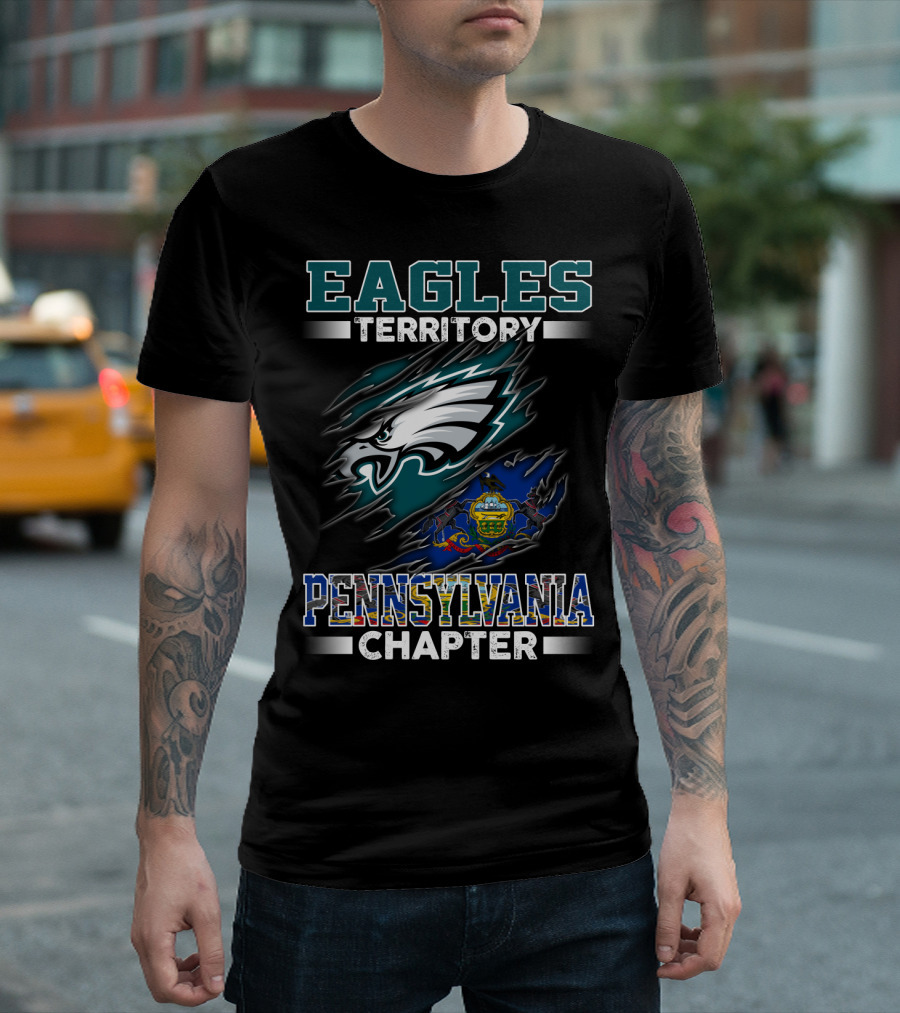 Eagles Territory Pennsylvania Chapter Logo With State T-Shirt