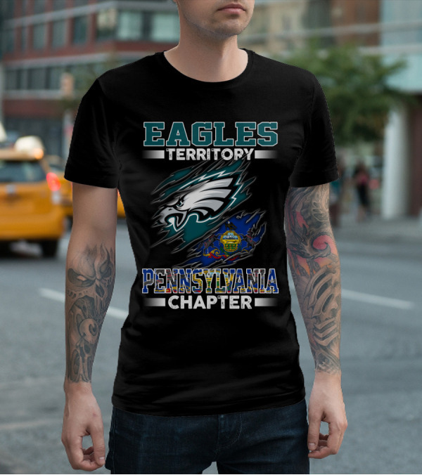 Eagles Territory Pennsylvania Chapter Logo With State T-Shirt