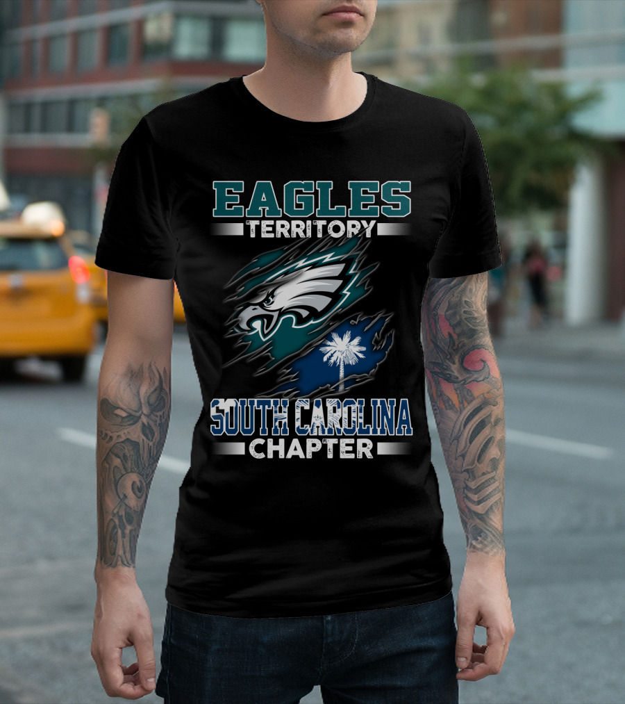 Eagles Territory South Carolina Chapter Logo With Palm And Crescent T-Shirt