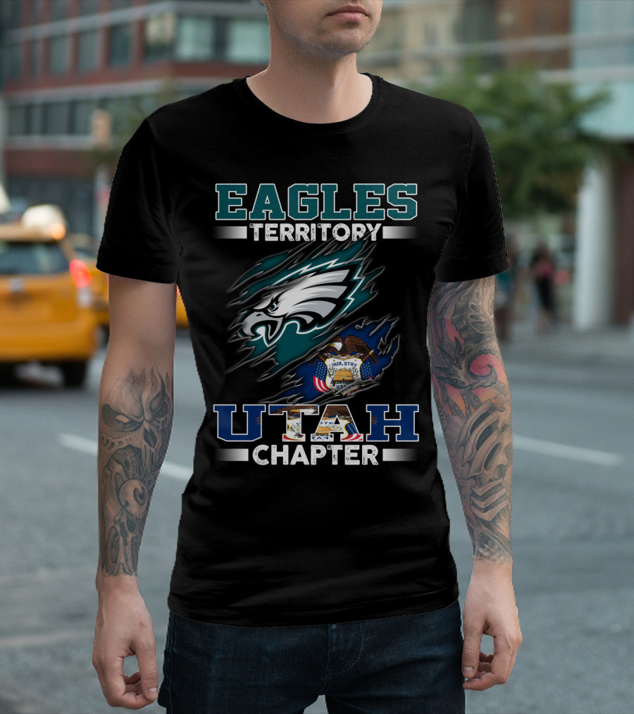 Eagles Territory Utah Chapter Indletat Deseret Flag Eagle T-Shirt