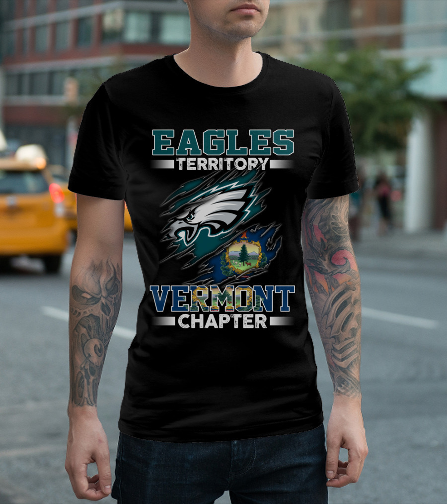 Eagles Territory Vermont Chapter Logo With Vermont Seal T-Shirt